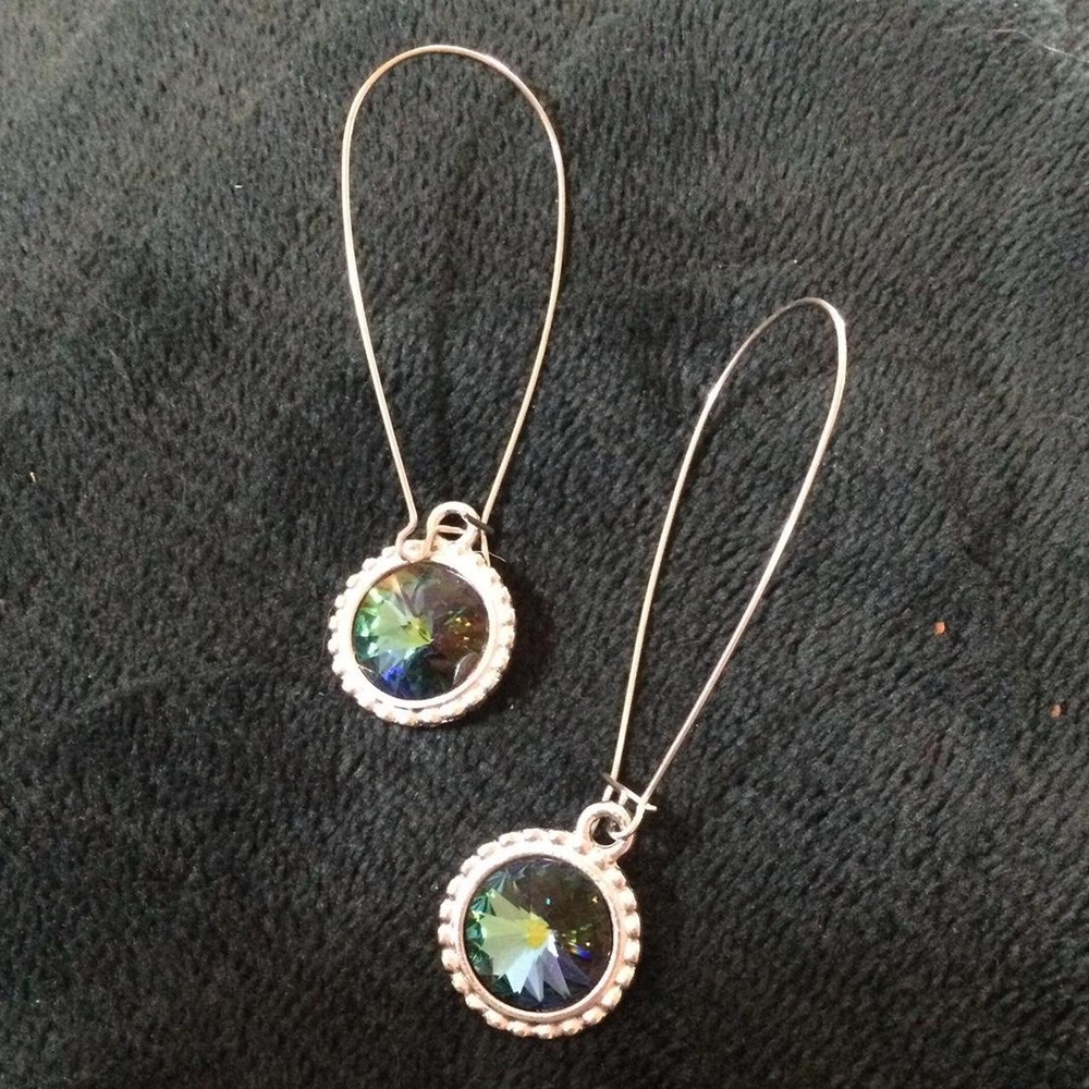 Watermelon Rivoli Earrings